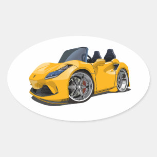 Pegatina Ovalada Personalizado super auto