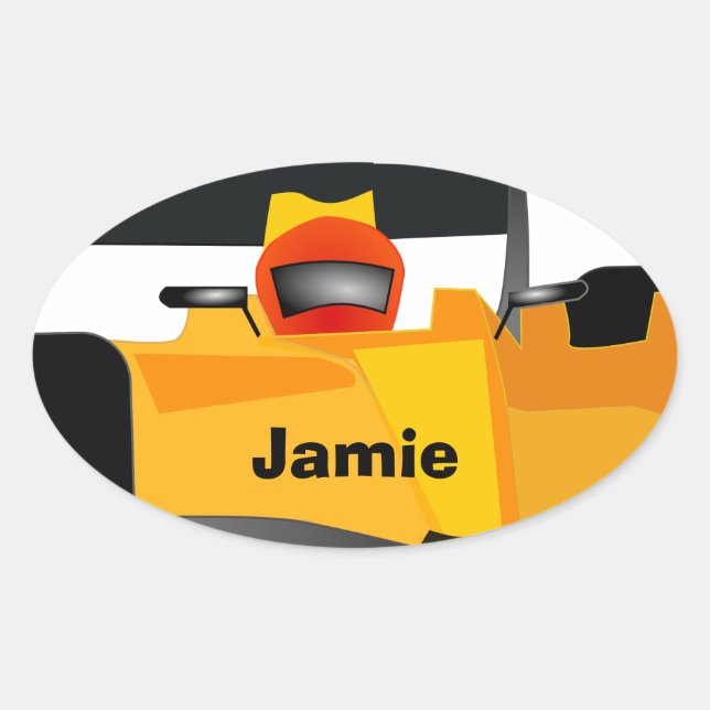 Pegatina Ovalada Personalizar los regalos de la fiesta de cumpleaño (Anverso)