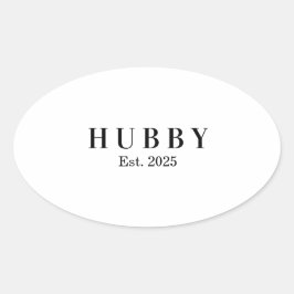 Pegatina Ovalada personalized hubby anniversary gift T-Shirt