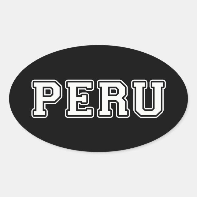 Pegatina Ovalada Perú (Anverso)