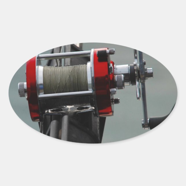 Pegatina Ovalada Pesca por destino (Anverso)