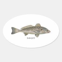Pegatina Ovalada Pescado