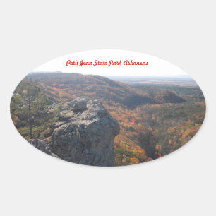 Pegatina Ovalada Petit Jean State Park Arkansas