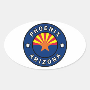 Pegatina Ovalada Phoenix Arizona