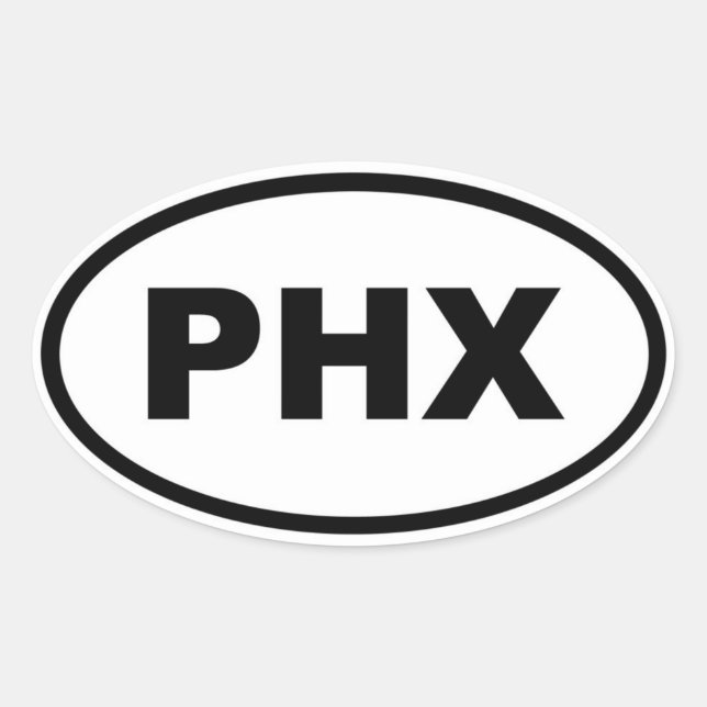 Pegatina Ovalada Phoenix PHX (Anverso)