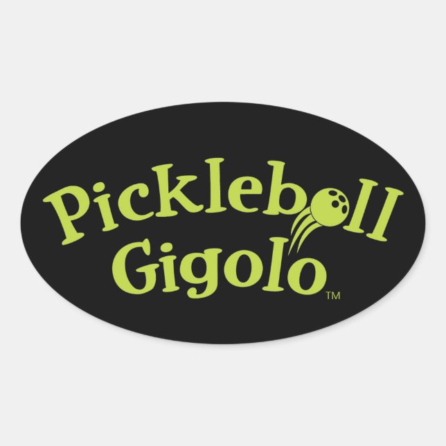Pegatina Ovalada Pickleball Gigolo™ Swingrz Swag Court Jester (Anverso)