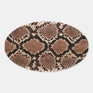Pegatina Ovalada Piel de serpiente de cascabel de diamante occident