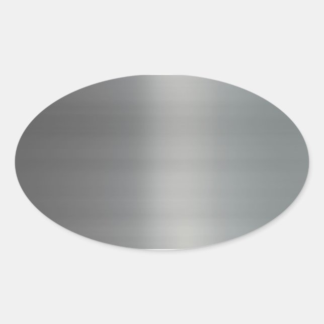 Pegatina Ovalada Pincel elegante Metalizado texturado (Anverso)