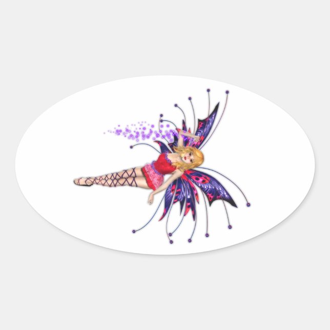 Pegatina Ovalada Pinkie Fae (Anverso)