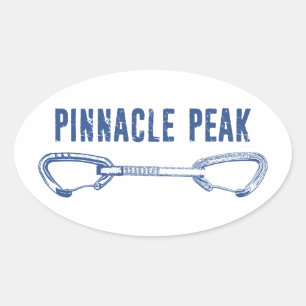 Pegatina Ovalada Pinnacle Peak Arizona Escalada en Roca Quickdraw