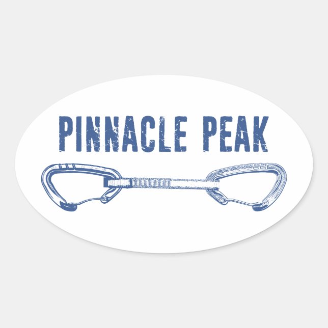 Pegatina Ovalada Pinnacle Peak Arizona Escalada en Roca Quickdraw (Anverso)