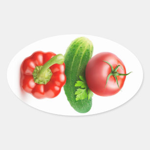 Pegatina Ovalada Pirámide vegetal