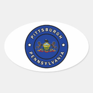 Pegatina Ovalada Pittsburgh Pennsylvania