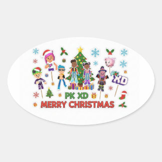 Pegatina Ovalada PK XD Game for video games lover