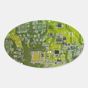 Pegatina Ovalada Placa del circuito impreso del conjunto del circui