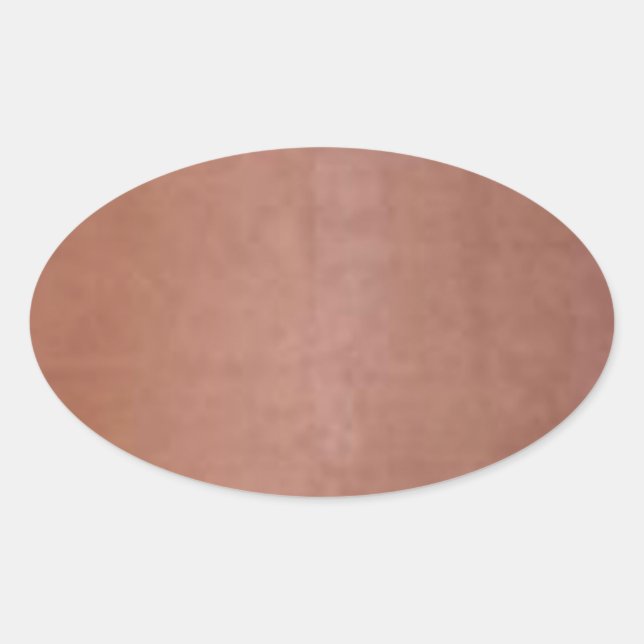 Pegatina Ovalada Plain Golden Copper Brown (Anverso)