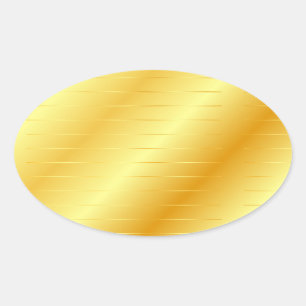 Pegatina Ovalada Plantilla moderna elegante de aspecto dorado de mo