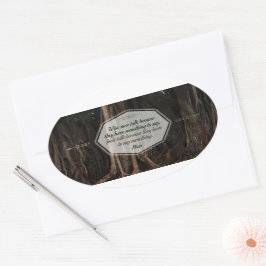 Pegatina Ovalada Platón cita Inspiradora "Hablando sabios"