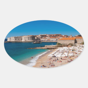 Pegatina Ovalada Playa de Banje