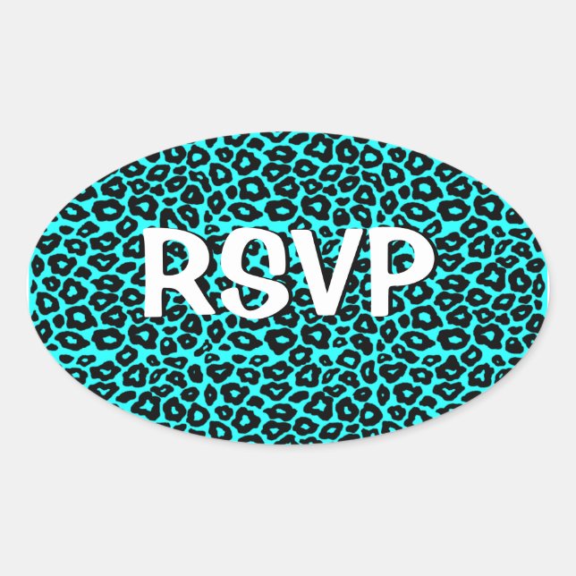 Pegatina Ovalada Pop Leopard (Anverso)