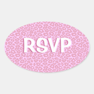 Pegatina Ovalada Pop Leopard