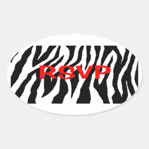 Pegatina Ovalada Pop Zebra