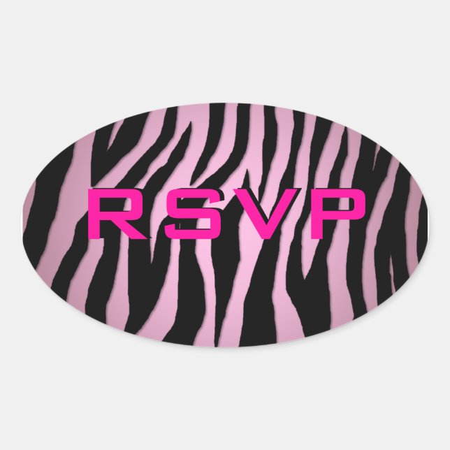 Pegatina Ovalada Pop Zebra (Anverso)