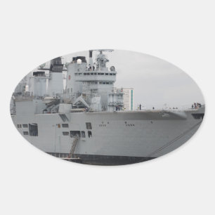 Pegatina Ovalada Portaaviones británicos