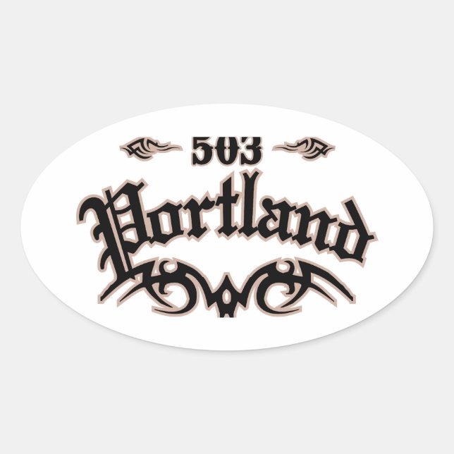Pegatina Ovalada Portland 503 (Anverso)