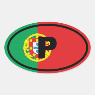 Pegatina Ovalada Portugal P