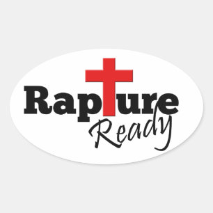 Pegatina Ovalada Preparado para el rapto