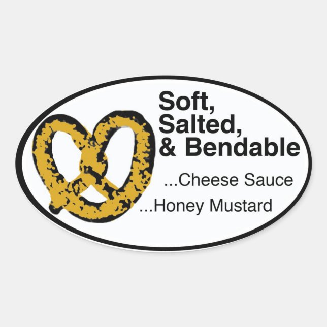 Pegatina Ovalada ¡Pretzel! (Anverso)