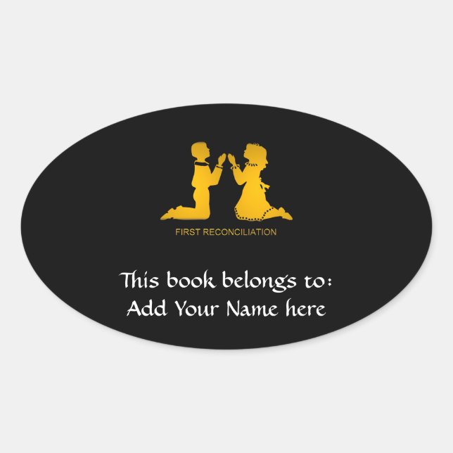 Pegatina Ovalada Primera reconciliación (Anverso)