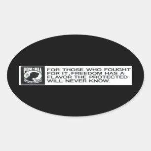 Pegatina Ovalada Prisioneros de guerra desaparecidos en acción