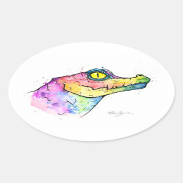 Pegatina Ovalada Prisma Gator