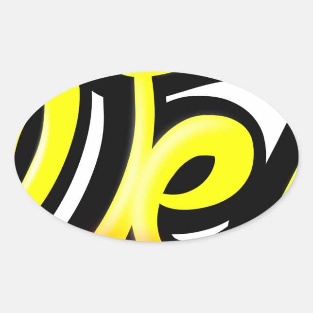 Pegatina Ovalada Producto pintada wesh (Anverso)