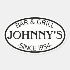 Pegatina Ovalada Promo de óvalo blanco