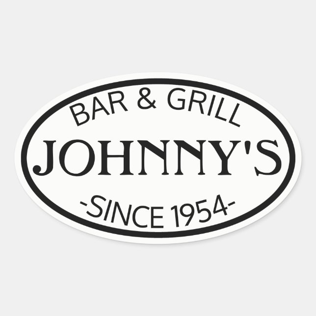 Pegatina Ovalada Promo de óvalo blanco (Anverso)