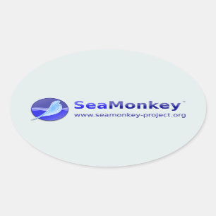 Pegatina Ovalada Proyecto de SeaMonkey - logotipo horizontal