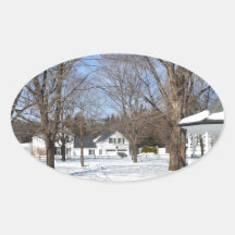 Pueblo Típico De Vermont En Invierno