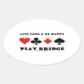 Pegatina Ovalada Puente de juego Largo y Feliz (Cuatro Trajes de Ta