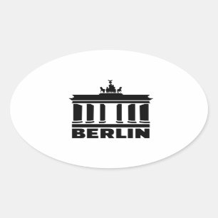 Pegatina Ovalada Puerta de Berlín Brandeburgo