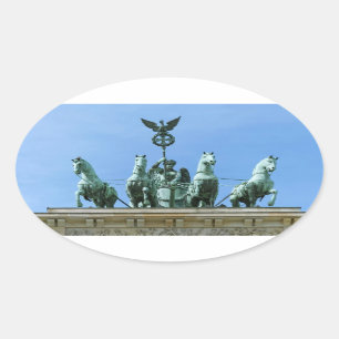 Pegatina Ovalada Puerta de Brandeburgo Berlín