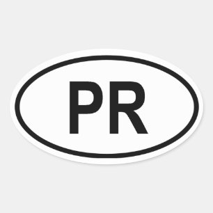 Pegatina Ovalada Puerto Rico
