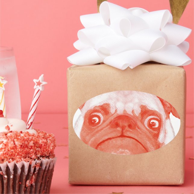 Pegatina Ovalada PUG_naranja3.png (Fiesta)