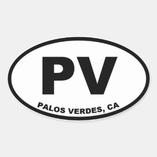 Pegatina Ovalada PV Palos Verdes oval