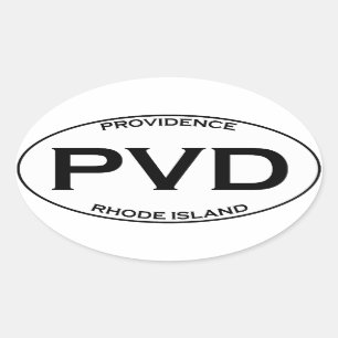 Pegatina Ovalada PVD - Isla Providence Rhode