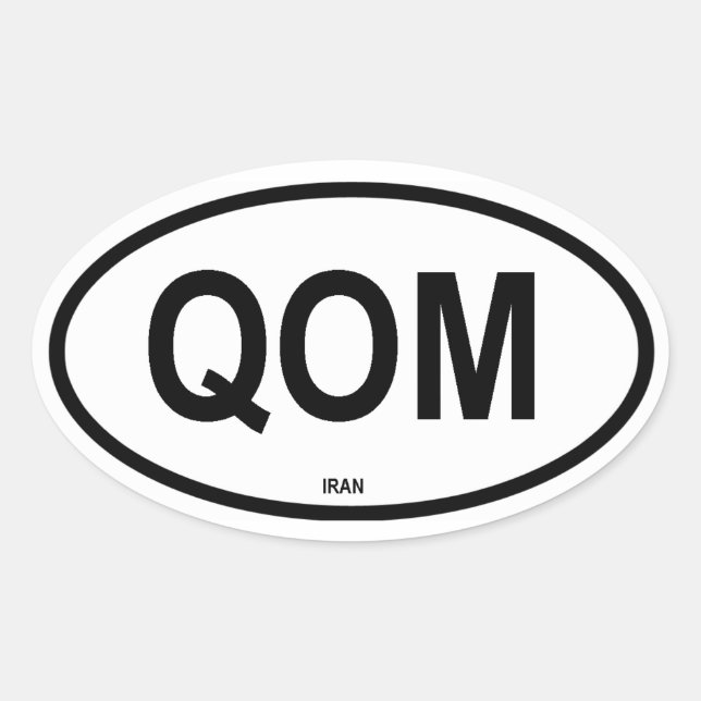 PEGATINA OVALADA QOM (Anverso)
