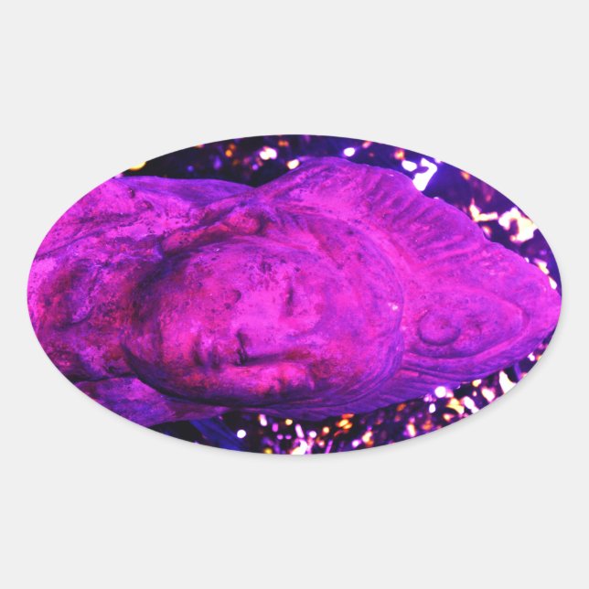 Pegatina Ovalada Quan Yin (Anverso)