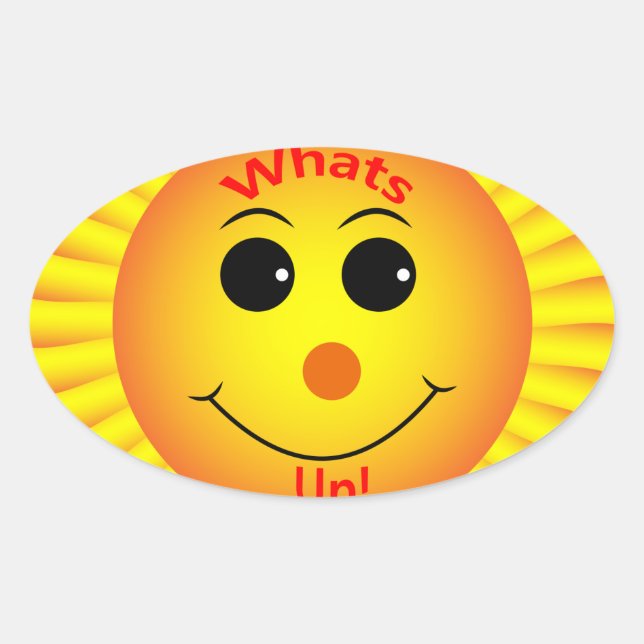 Pegatina Ovalada ¡Qué pasa! (Anverso)